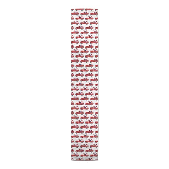72" Patriotic Truck Pattern Cotton Twill Runner